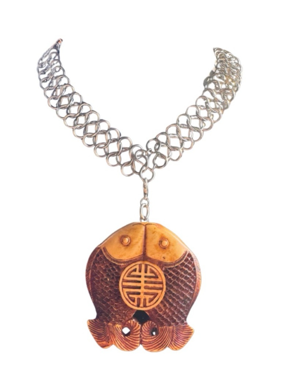 What a Catch! Netsuke (Summer) Carved Bone